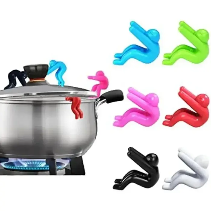 Lot de 6 supports anti-débordement pour couvercles de casseroles, ustensiles de cuisine résistants à