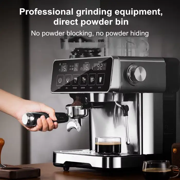 Machine à expresso 20Bar avec mousseur à lait – Cafetière entièrement automatique