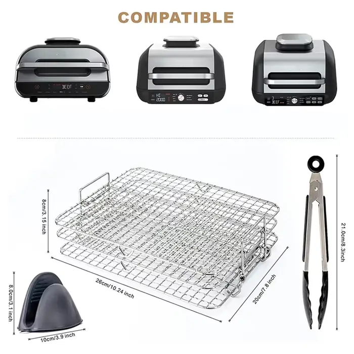 Friteuse à air T1 pour Ninja Foodi Grill XL, déliaison multicouche, accessoires pour friteuse à air 