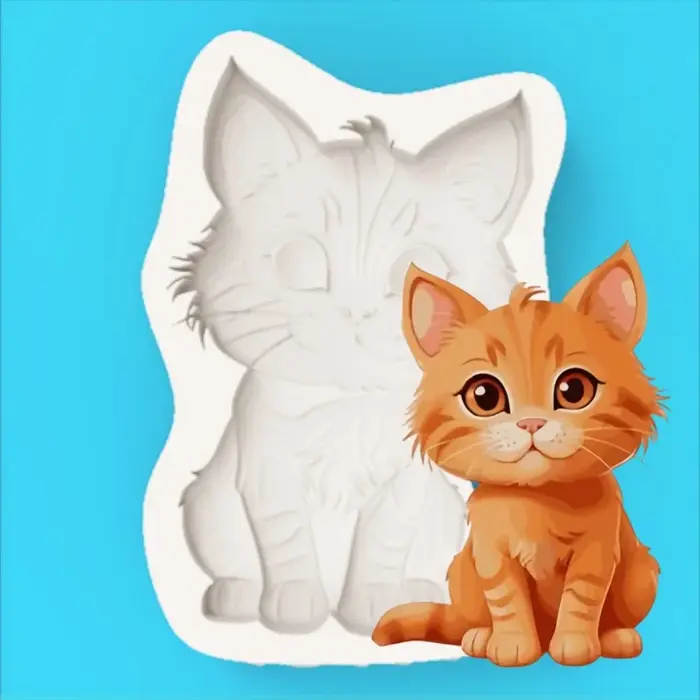 Moule en silicone chaton mignon