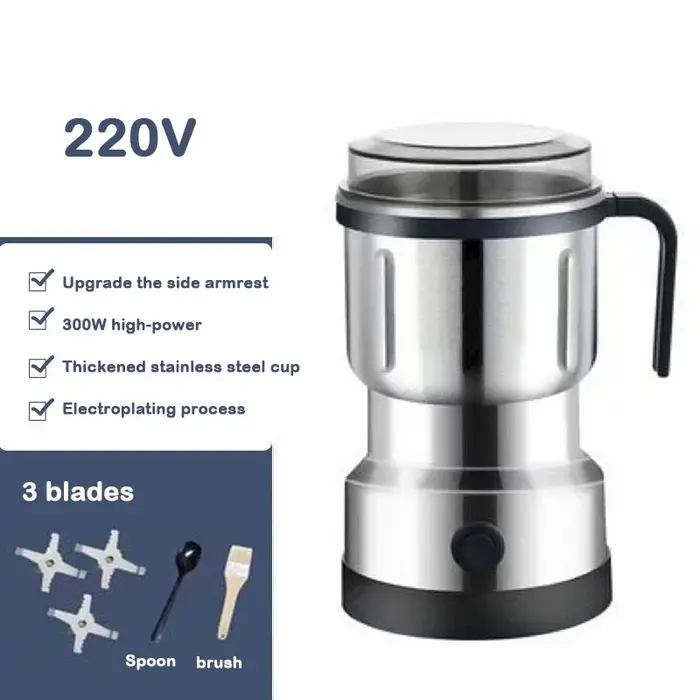 220V multifonction moulin à café lame en acier inoxydable électrique herbes grains