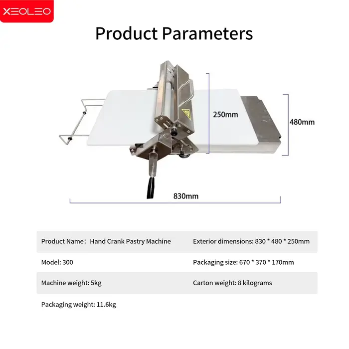 XEOLEO Machine à pâtisserie manuelle commerciale feuilletée feuilletée de pâte fabricant de pâtisser