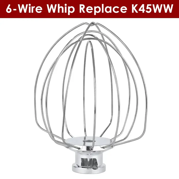 Fouet en fil d'acier K45WW pour mélangeur à tête inclinable KitchenAid Artisan Series, bol de 4,5 et