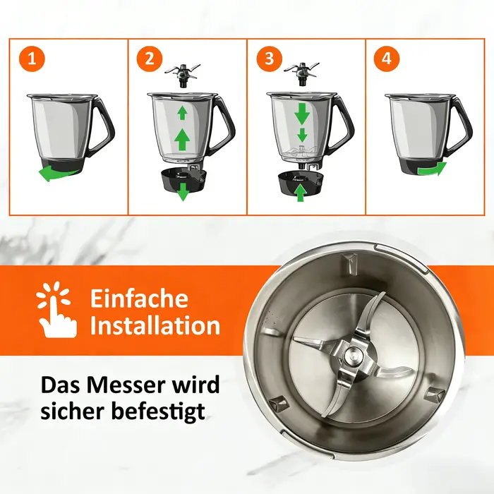 Lame de remplacement pour robot culinaire Vorwerk Thermomix TM5 TM6 TM7