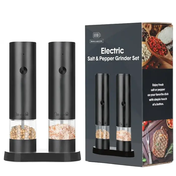 Nouveau moulin à sel et à poivre électrique Rechargeable grossièreté réglable grande capacité broyeurs à épices automatiques outil de cuisine