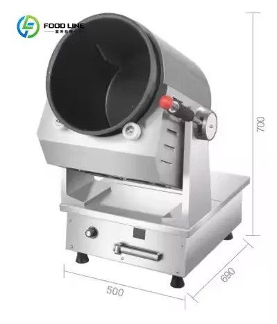Robot de cuisine commercial personnalisé, friteuse automatique électrique, wok à agitation, meilleure machine intelligente de transformation alimentaire