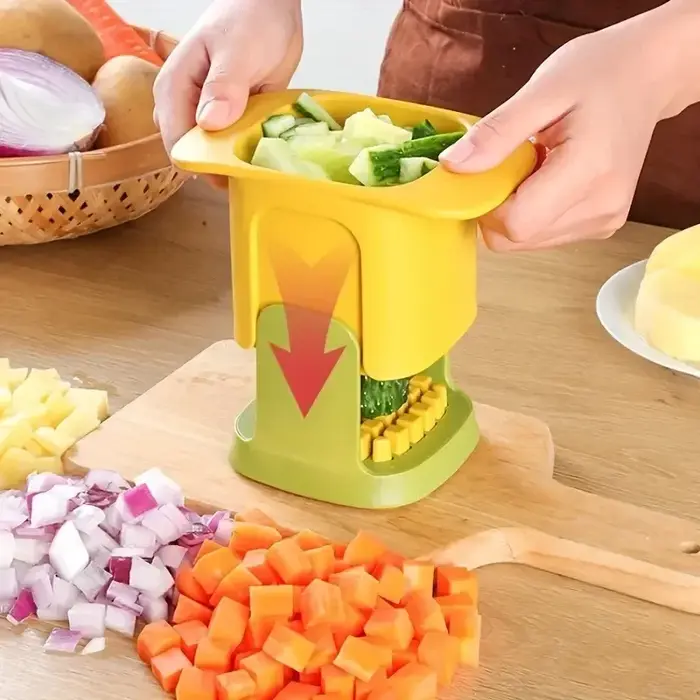Hachoir à légumes multifonctionnel, coupe-oignon, presse-ail, trancheuse à pommes de terre, coupe-concombre, appareil à frites, outil de cuisine