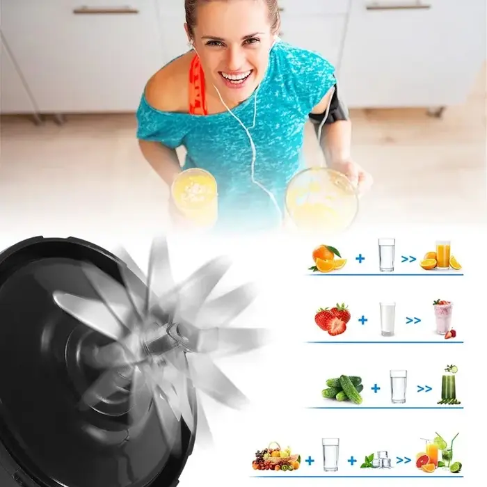 Lames d'extracteur à 7 ailettes pour mélangeur Ninja