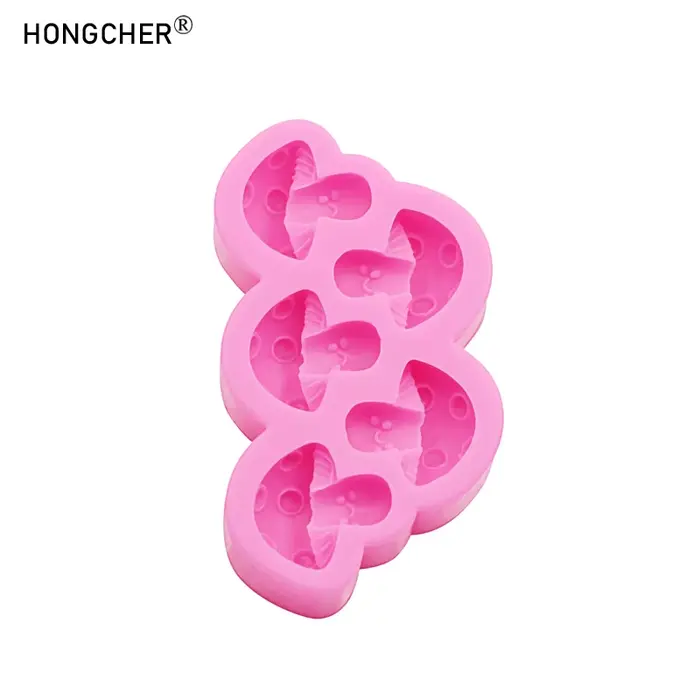 Dessin animé Mini champignon chocolat Flip gâteau cuisson Dessert décoration Silicone moule bricolage résine bijoux