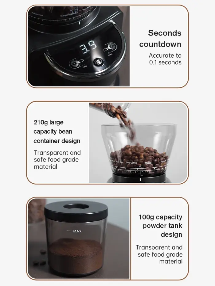 HiBREW moulin à café électrique automatique avec 31 vitesses pour expresso café américain verser sur
