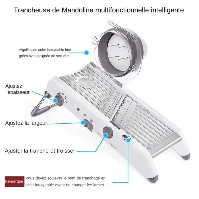 LMETJMA 18 Types réglable Mandoline trancheuse acier inoxydable légumes Julienner râpe oignon pomme de terre