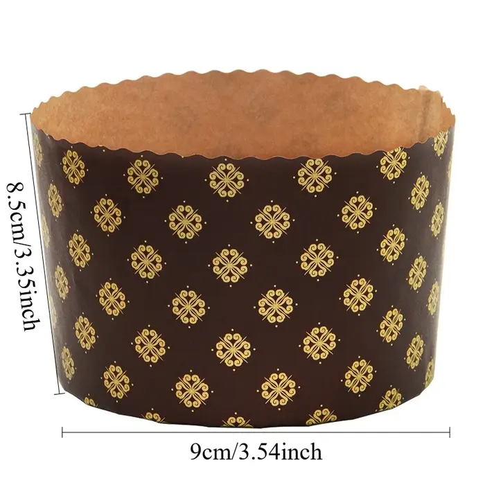 Moule en papier pour Panettone, papier anti-adhésif, 10 pièces, moule à pain Paska Kulich, moule à p