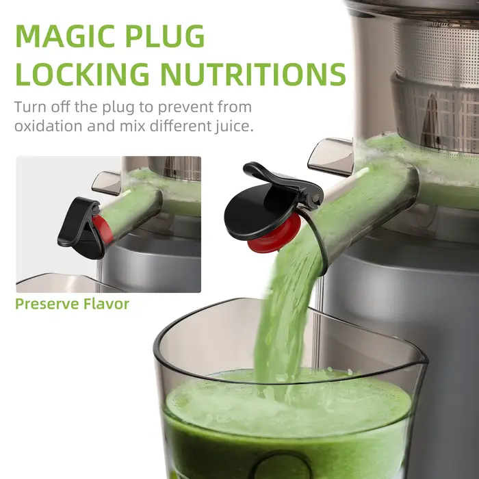 Presse-agrumes à pression froide avec goulotte d'alimentation de 75 mm