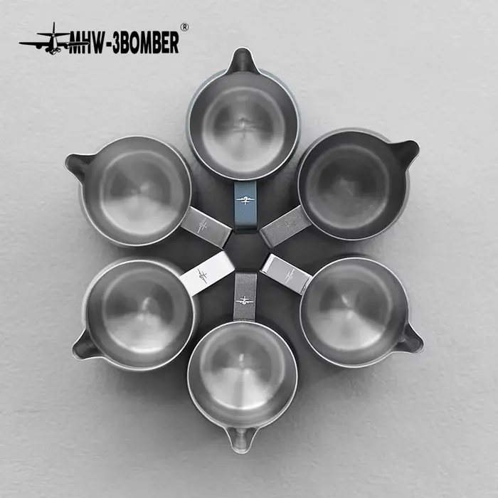 MHW-3BOMBER 350ml 450ml Pichet à lait turbo pour mousse et vapeur, Pichet professionnel pour mousse 