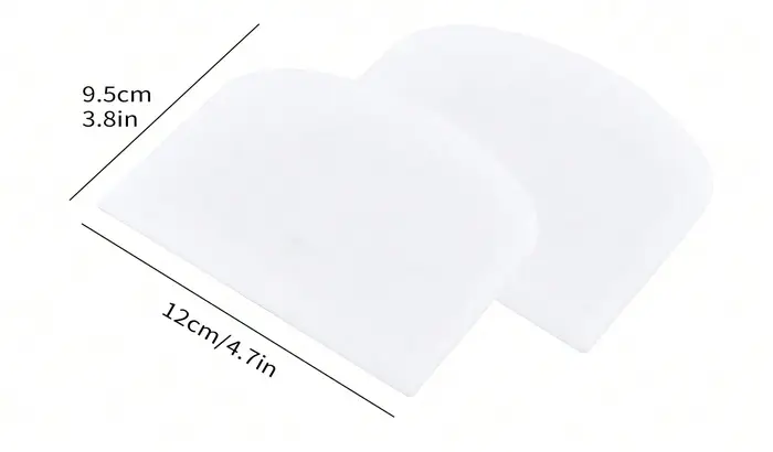 Leeseph 2 pièces bol grattoir à pâte coupe-pâte en plastique sûr aux aliments banc Flexible grattoirs alimentaires polyv