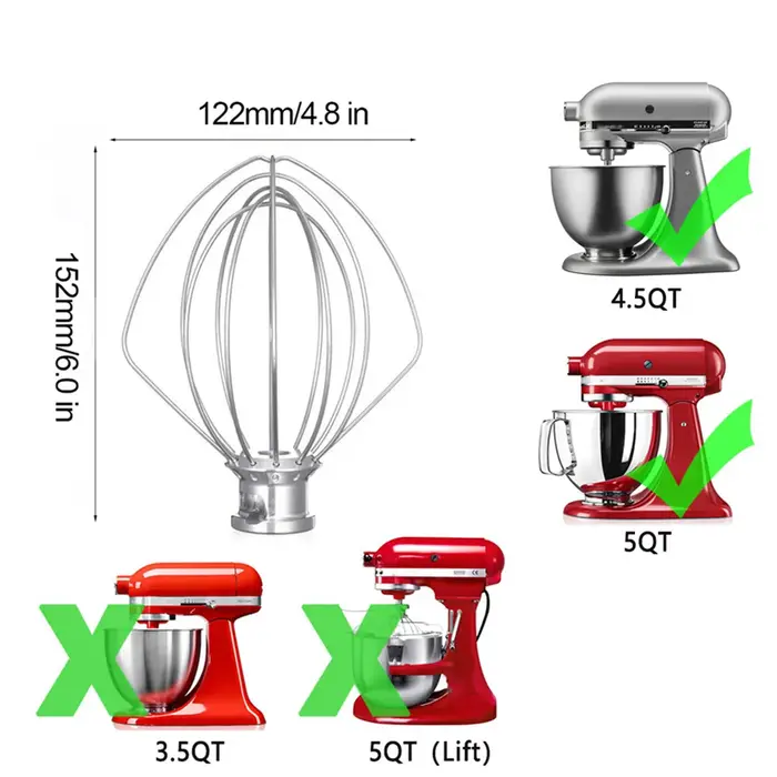 2X pour mélangeur Kitchenaid pour Kitchenaid 4