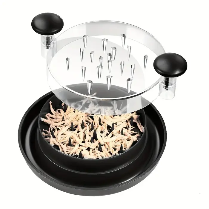 Hachoir à poulet amélioré avec couvercle transparent et base antidérapante, machine à déchiqueter la viande (porc, bœuf), trancheuse à légumes, accessoires de cuisine