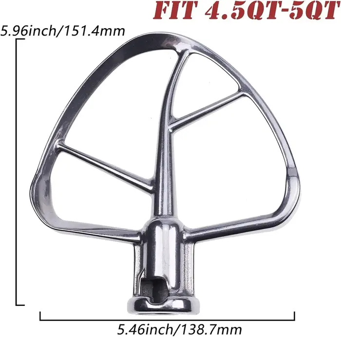 Batteur plat en acier inoxydable