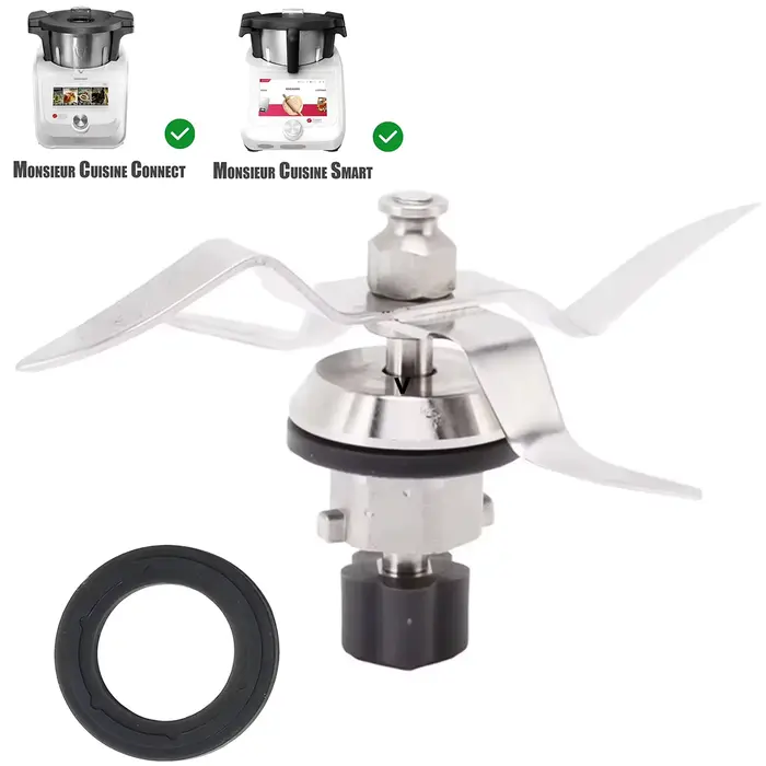 Lame de couteau mixte 5T, compatible avec Silvercrest Monsieur Cuisine Connect SKMC & Smart SKMS