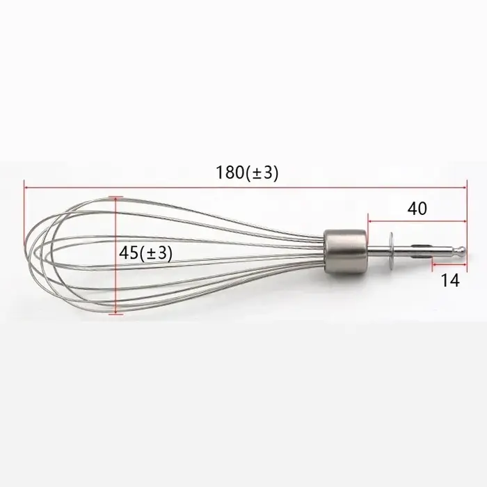 1 pièces mélangeur fouet mélangeur batteur à oeufs en acier inoxydable pour Braun MQ325 MQ505 MQ525