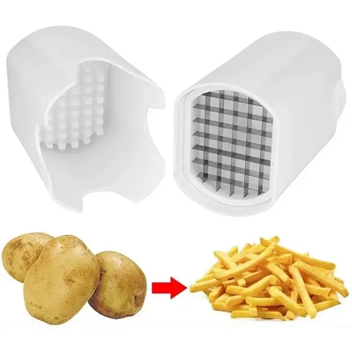 Coupe-légumes français blanc, coupe naturelle, trancheuse de pommes de terre, outil alimentaire, hachoir à légumes, nouveau type, D479, 1 pièce