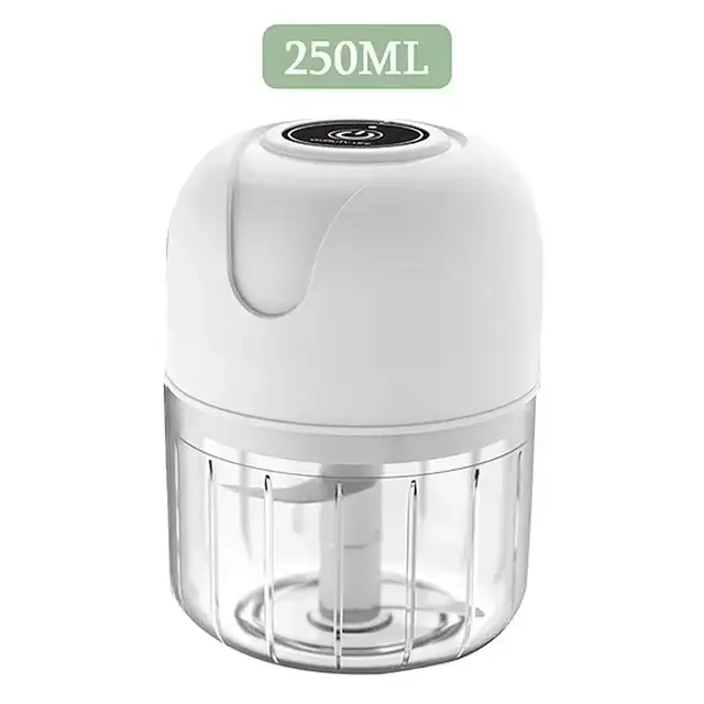 Hachoir à viande électrique 250ML, hachoir à ail, presse-ail rotative, machine à couper les légumes 