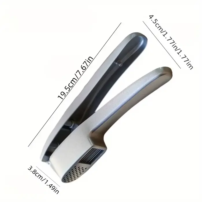 Presse-ail et trancheuse 2 en 1 – Hachoir et trancheur d'ail et de gingembre en aluminium – avec tranchage et broyage – Outils de cuisine