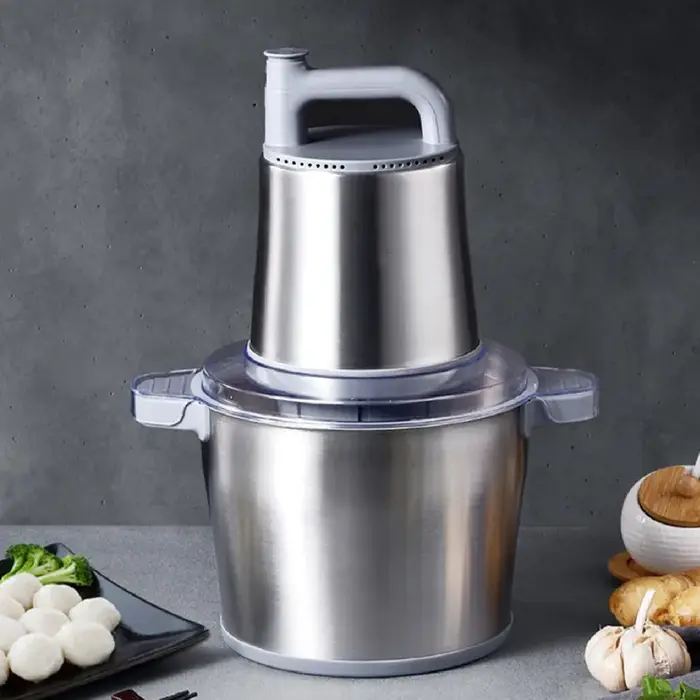 Hachoir à viande électrique multifonctionnel, acier inoxydable, réglage à deux vitesses, coupe-cuisi