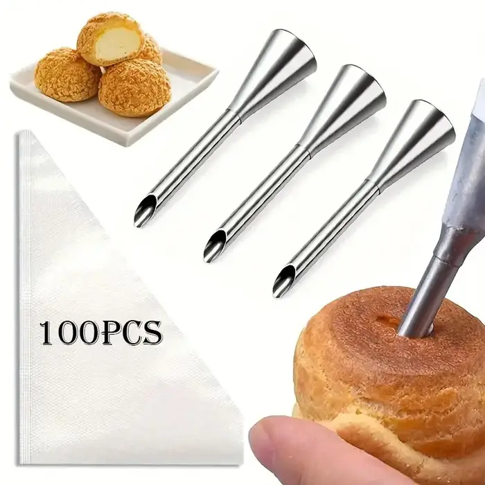 Kit de tuyauterie de pâtisserie Choux en acier inoxydable