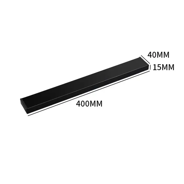 Porte-couteau magnétique noir en acier inoxydable 304, plusieurs tailles, support mural sans perçage
