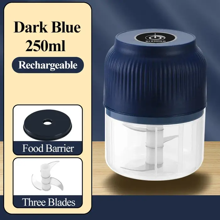 Mini hachoir électrique sans fil USB rechargeable de 250 ml pour légumes