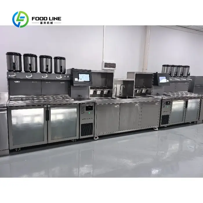 Machine à Bubble Tea Intelligente Entièrement Automatique 1100W Personnalisée pour Usine – Équipement et Fournitures pour Magasin de Thé au Lait et Boba