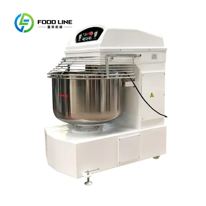 Pétrin en spirale personnalisé à deux vitesses, 100kg, 260L, double action, grand mélangeur de pâte 
