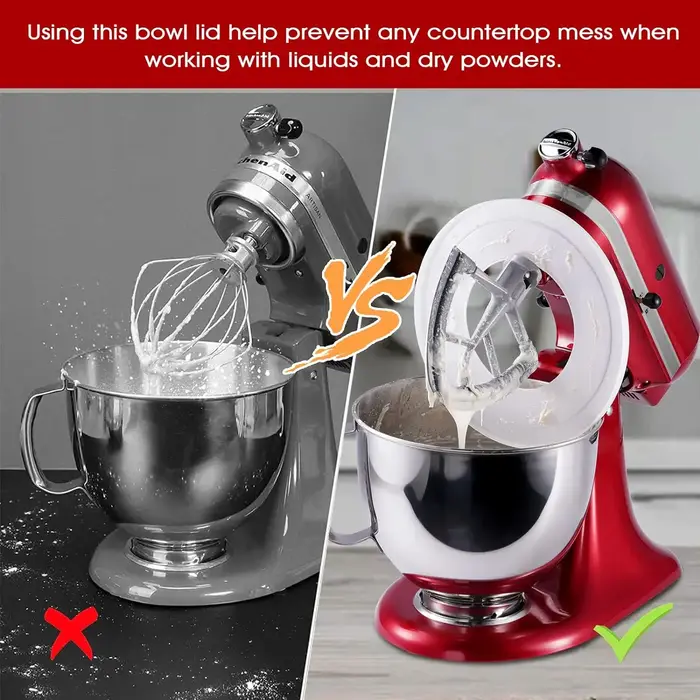 1 pièces/2 pièces couvercles de bol mélangeurs pour KitchenAid 4.5-5 Quart support à tête inclinable