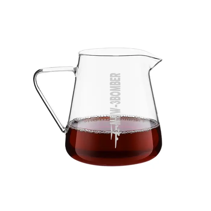 MHW-3BOMBER 500ml Pot à café en verre, cafetière pour expresso et pour le café filtre, transparent,