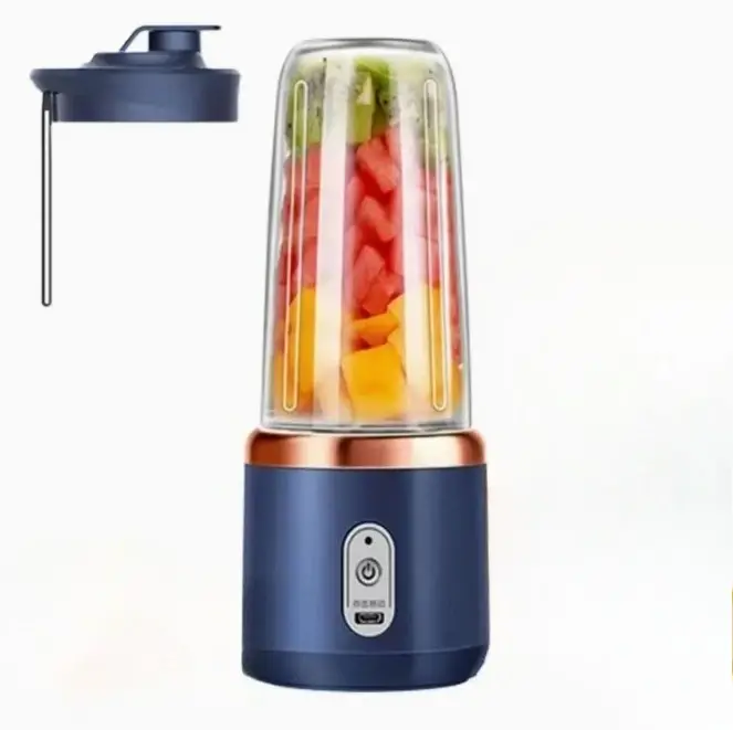 Presse-agrumes électrique portable, petit mixeur à fruits, recharge USB, pour les voyages en plein air, presse-agrumes électrique 400 ml, mixeur pour milkshake à domicile et en cuisine