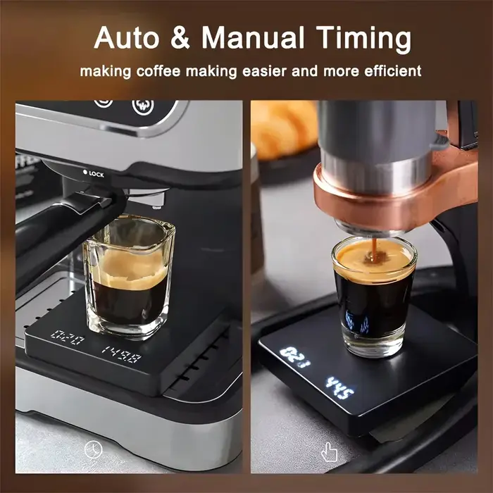 1 ensemble de balance à café électronique avec coussin en Silicone