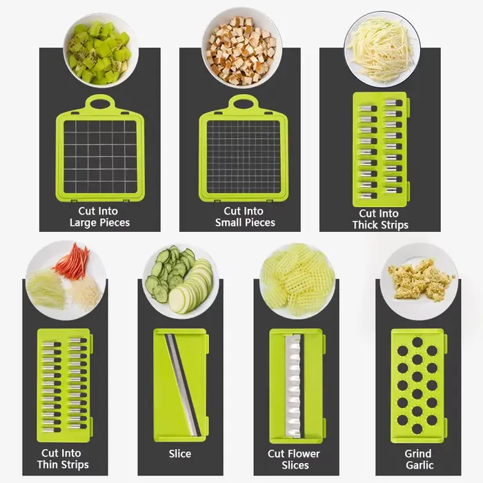 Hachoir à légumes multifonctionnel 14/16 en 1