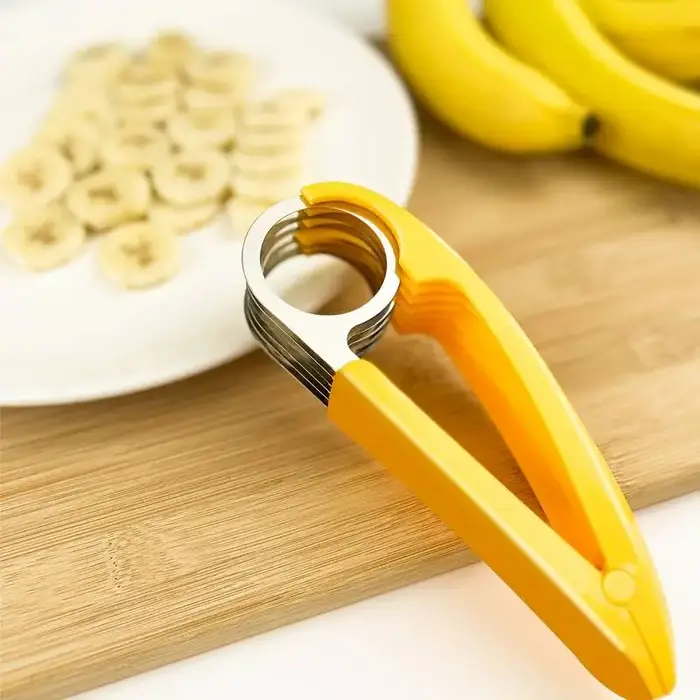Hachoir à légumes en acier inoxydable, trancheur de banane et de concombre, coupe-fruits et légumes 