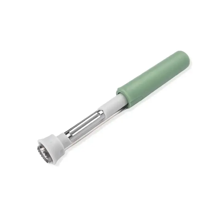 Nouvel éplucheur d'extracteur de fruits évolutif en acier inoxydable avec poignée antidérapante verte rouge bleue outils de carottage de poire de pomme de cuisine