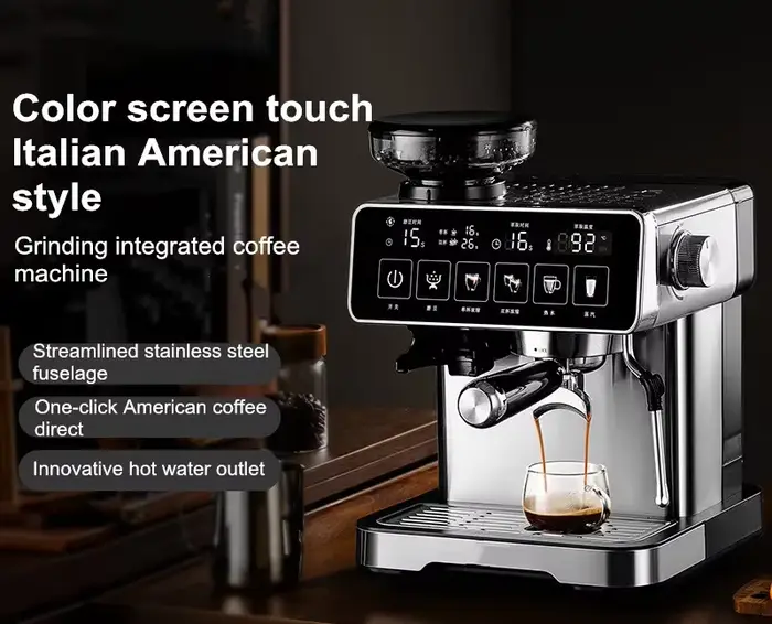 Machine à expresso 20 bars avec mousseur à lait – Cafetière entièrement automatique