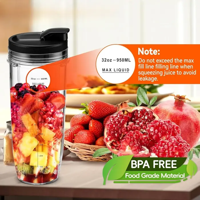 Tasse de mélangeur de 32oz avec couvercle à emporter