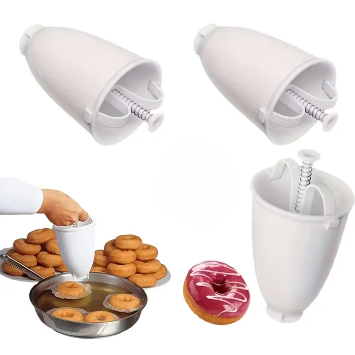 Machines et coupe-donuts manuels, un outil de pâtisserie non électrique, portable et doté de moules annulaires uniformes.