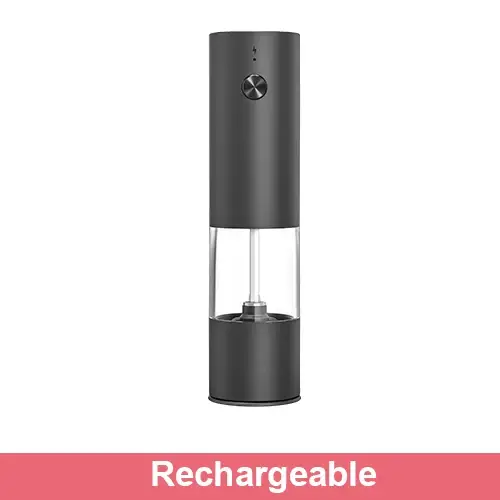 Moulin à poivre automatique, rechargeable par USB, grossièreté réglable, pour sel et poivre, pour la