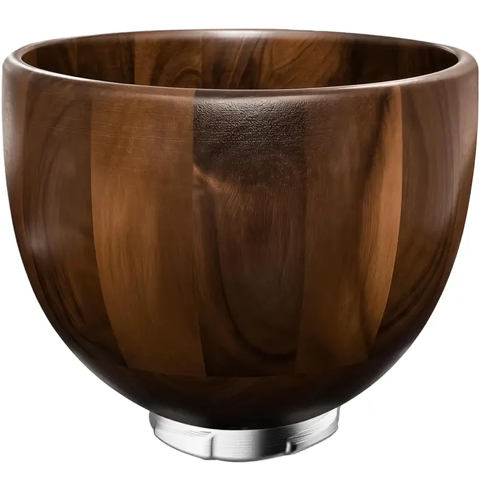 Bol mélangeur en bois de noyer 5QT pour batteurs sur socle inclinable KitchenAid 4,5 et 5QT, en noye