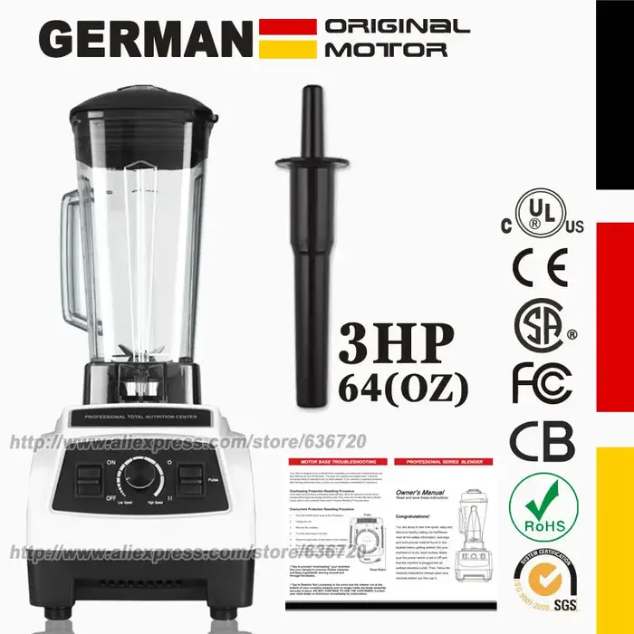Mixeur G2001, qualité professionnelle, récipient de 2 L et technologie de broyage total pour smoothi