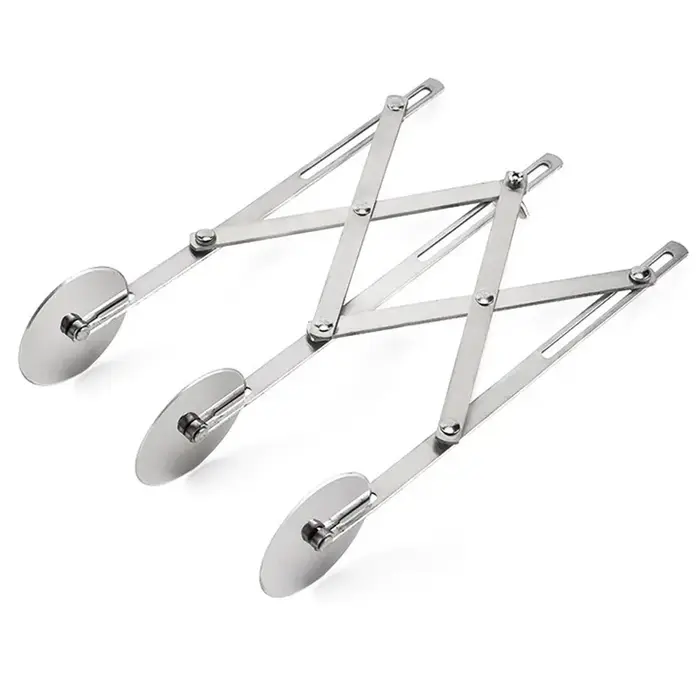 Coupe-pâte à pizza à 3 roues