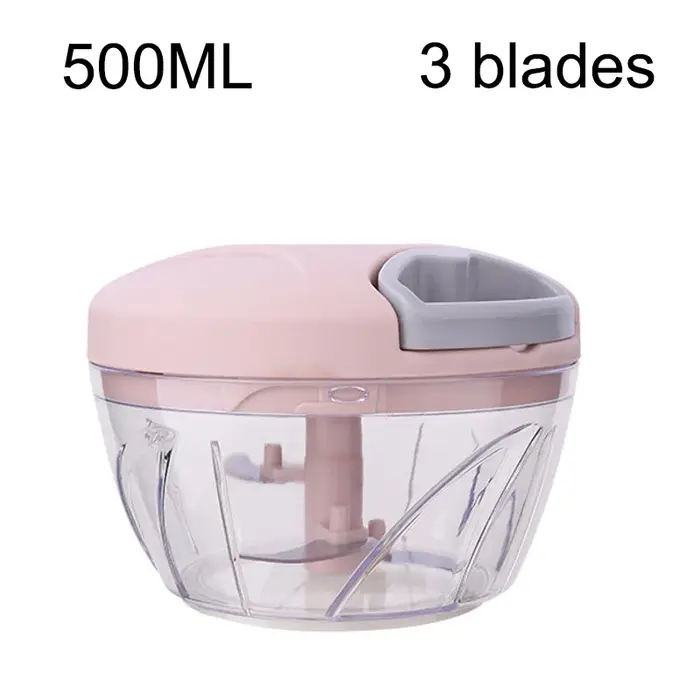 Hachoir à viande manuel 500/900ML, hachoir à ail rotatif, presse-ail, coupe-oignon et légumes, acces