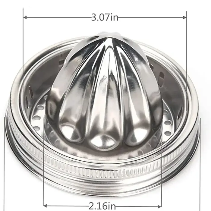 Presse-agrumes en acier inoxydable avec couvercle pour bocal Mason à large ouverture, outil de press