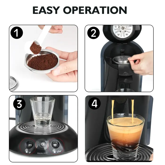 Capsule senseo réutilisables en acier inoxydable, bouchons pour machine à café Philips Senseo, filtr